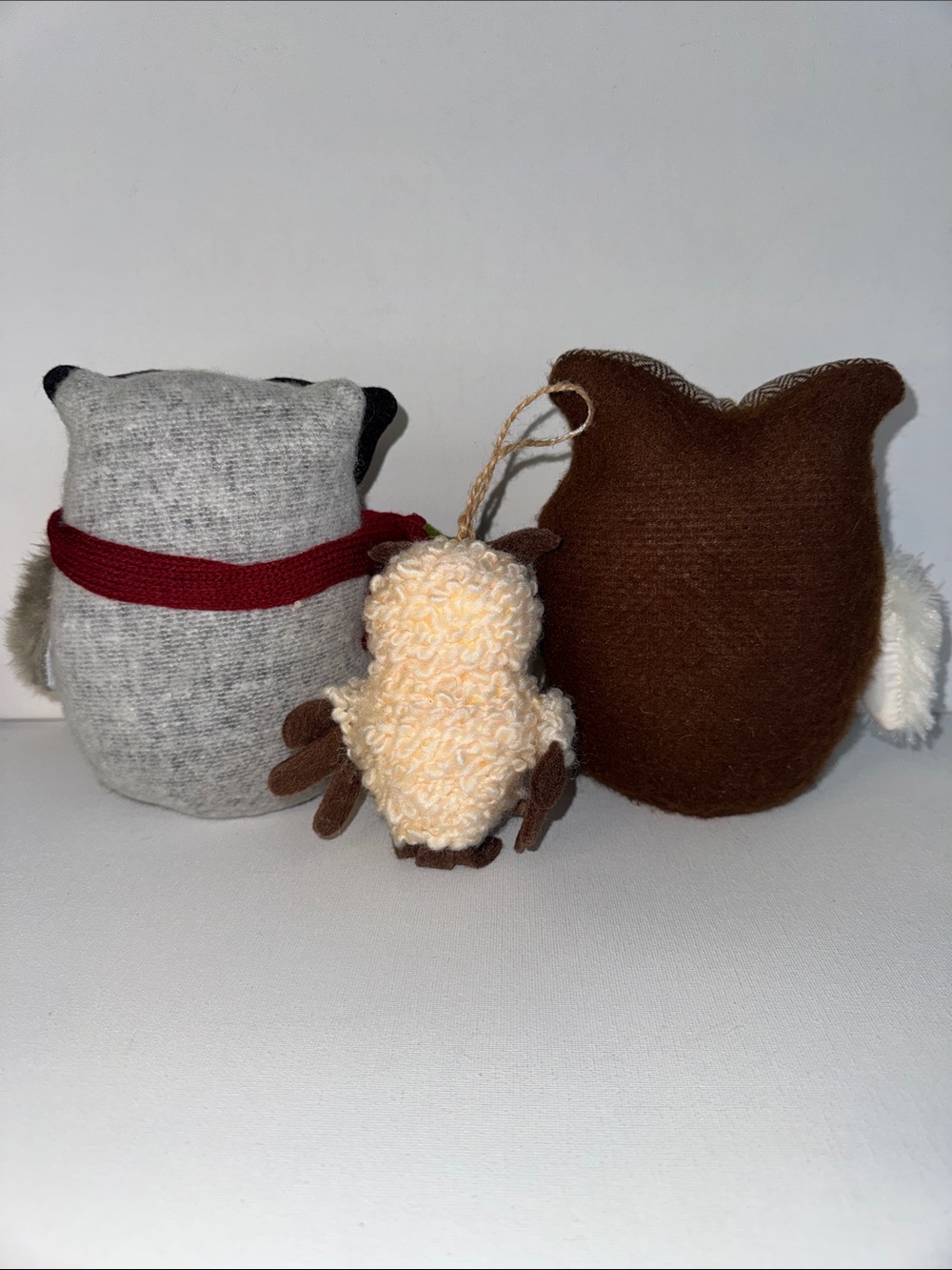 Fabric Owl Shelf Sitter Decor Set of 3 - Picture 5 of 5